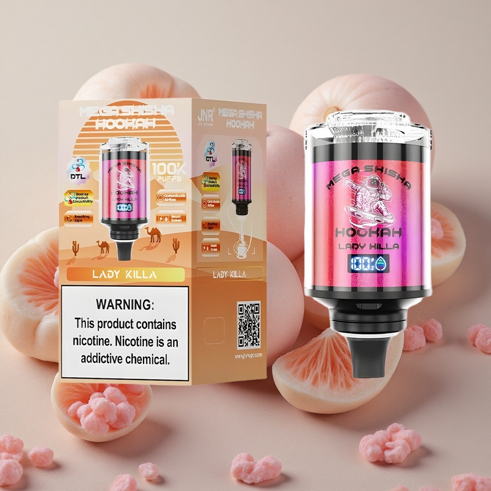 JNR Mega Shisha 100K 60ml E-liquid Capacity Desktop Lady Killa