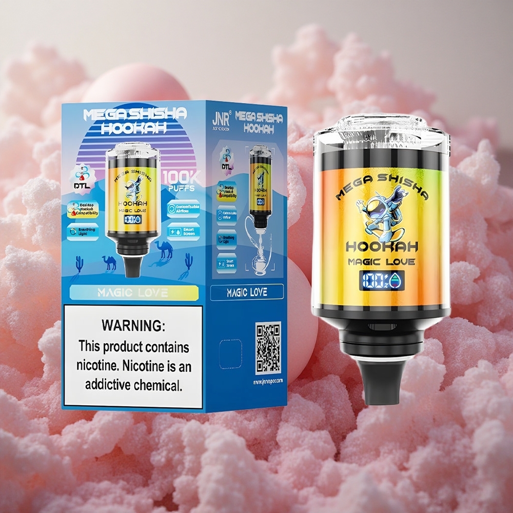 JNR Mega Shisha 100K 60ml E-liquid Capacity Desktop Magic Love