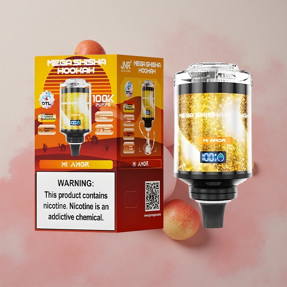 JNR Mega Shisha 100K 60ml E-liquid Capacity Mi Amor
