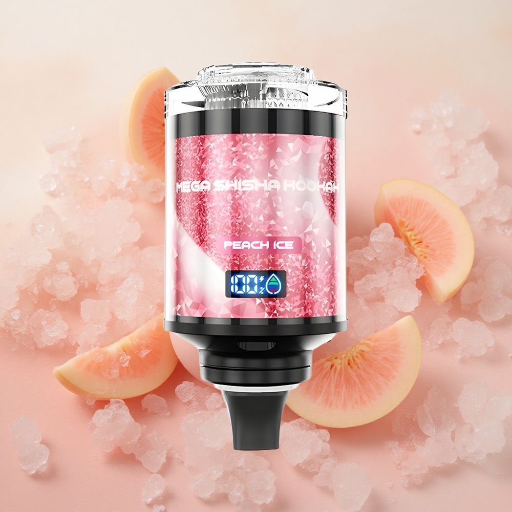 JNR Mega Shisha 100K 60ml E-liquid Capacity Peach Ice