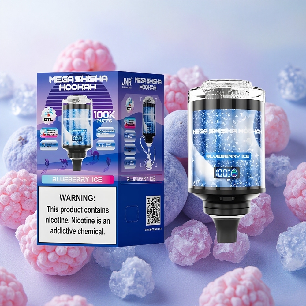 JNR Mega Shisha 100K Desktop Smart Screen Blueberry Ice