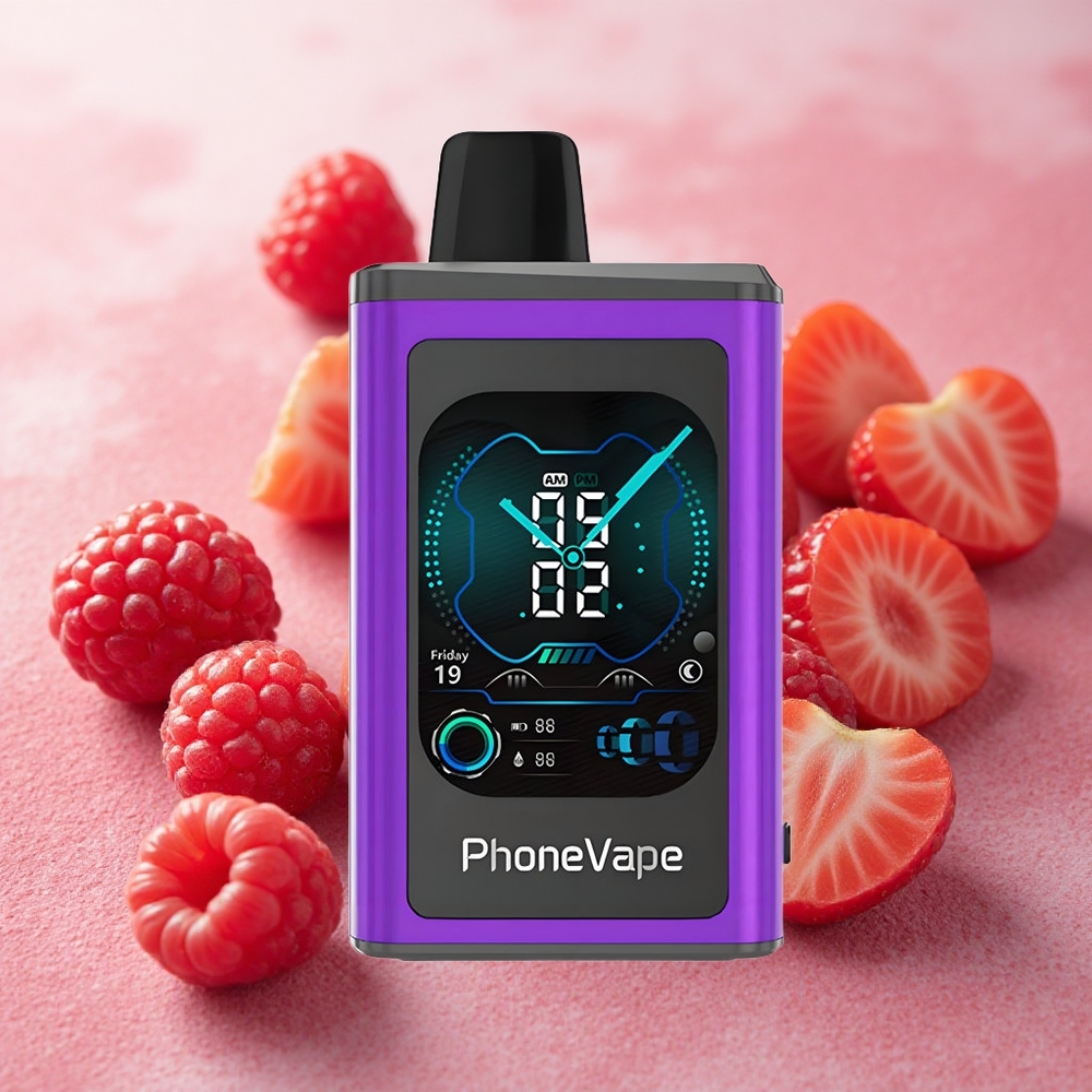 JNR PhoneVape 30000 Puffs Turbo Adjustable Cherry Strawberry Raspberry