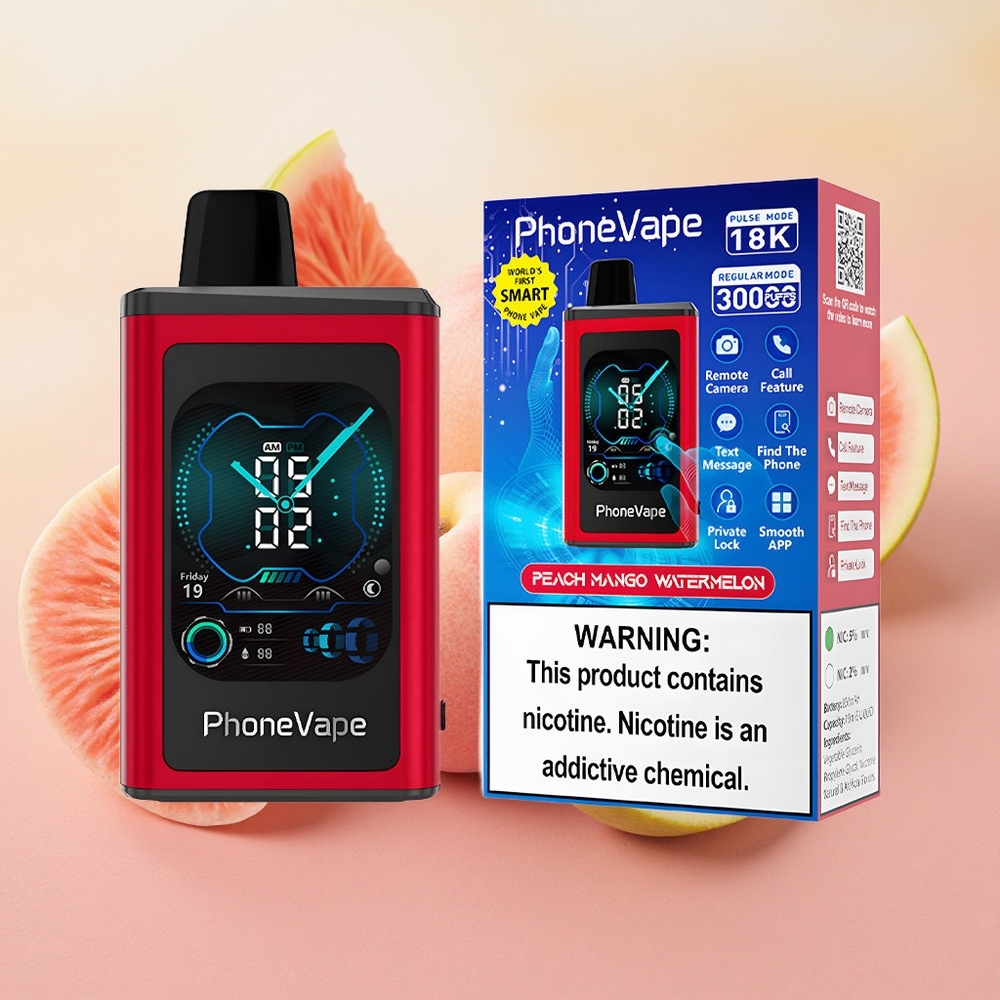 JNR PhoneVape 30000 Puffs Turbo Adjustable Peach Mango Watermelon