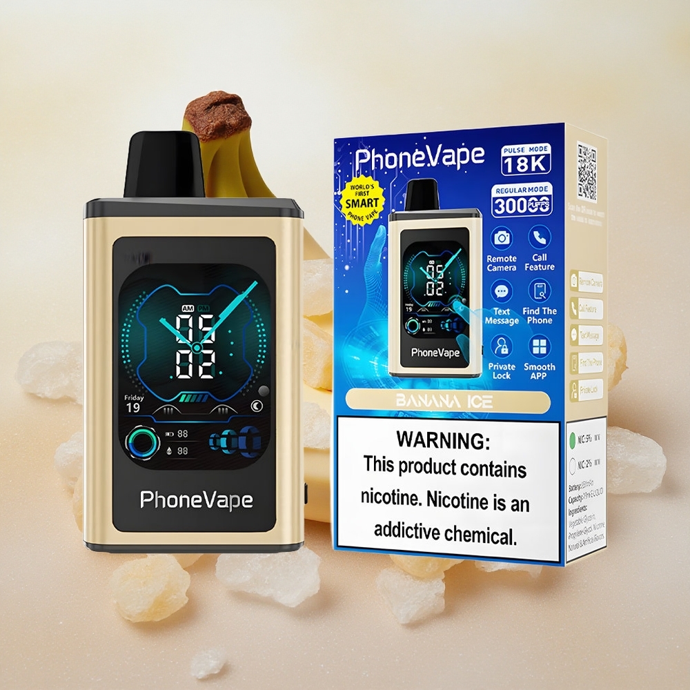 JNR PhoneVape 30000 Puffs Turbo Mode Banana Ice Disposable Vape