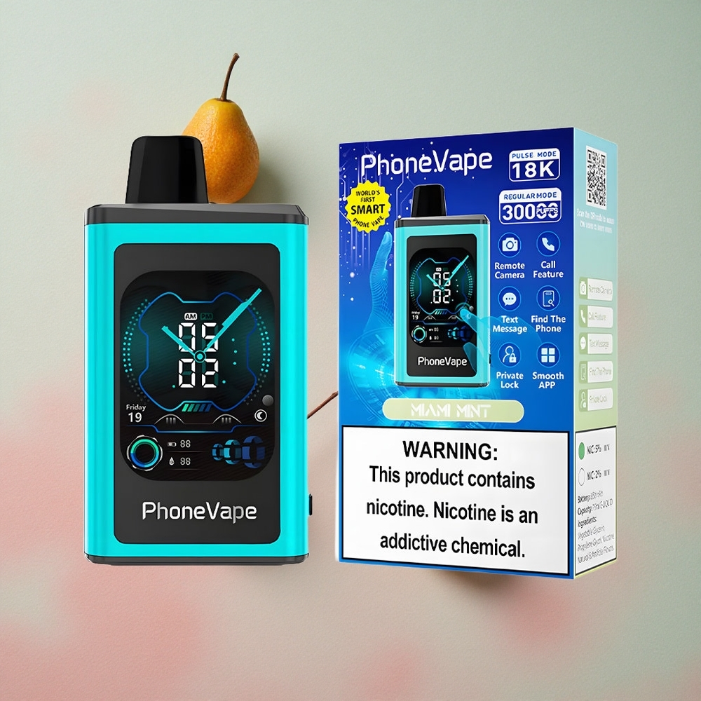 JNR PhoneVape 30000 puffs Rechargeable App Controlled Miami Mint