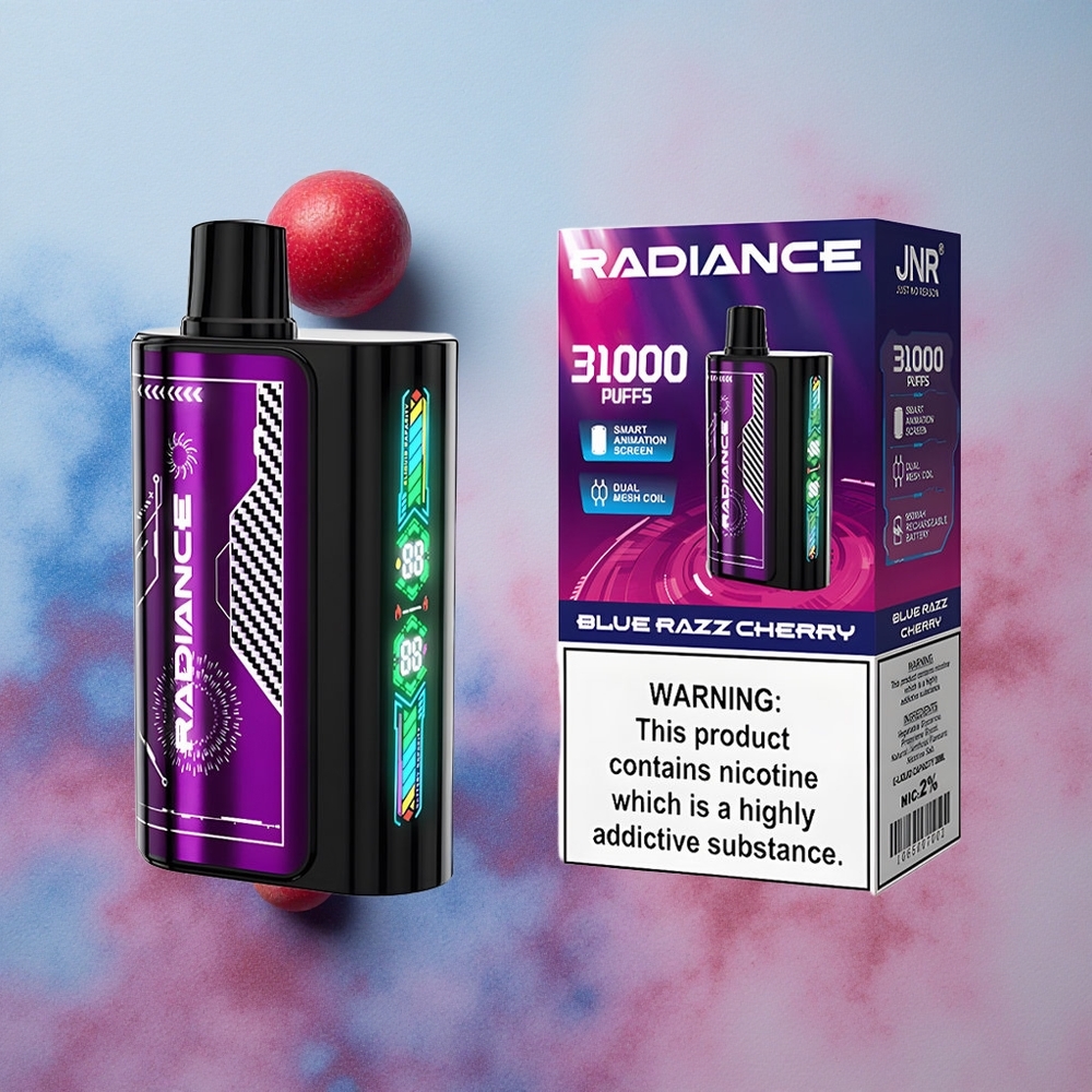 JNR Radiance 31000 Puffs 28ml E-liquid Capacity Blue Razz Cherry