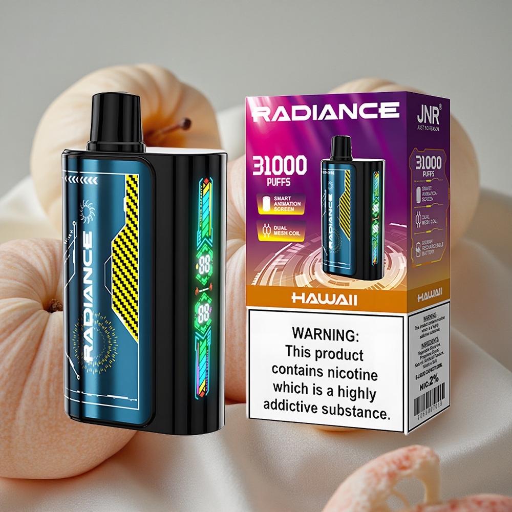 JNR Radiance 31000 Puffs 28ml E-liquid Capacity Dual Mesh Coil HAWAII