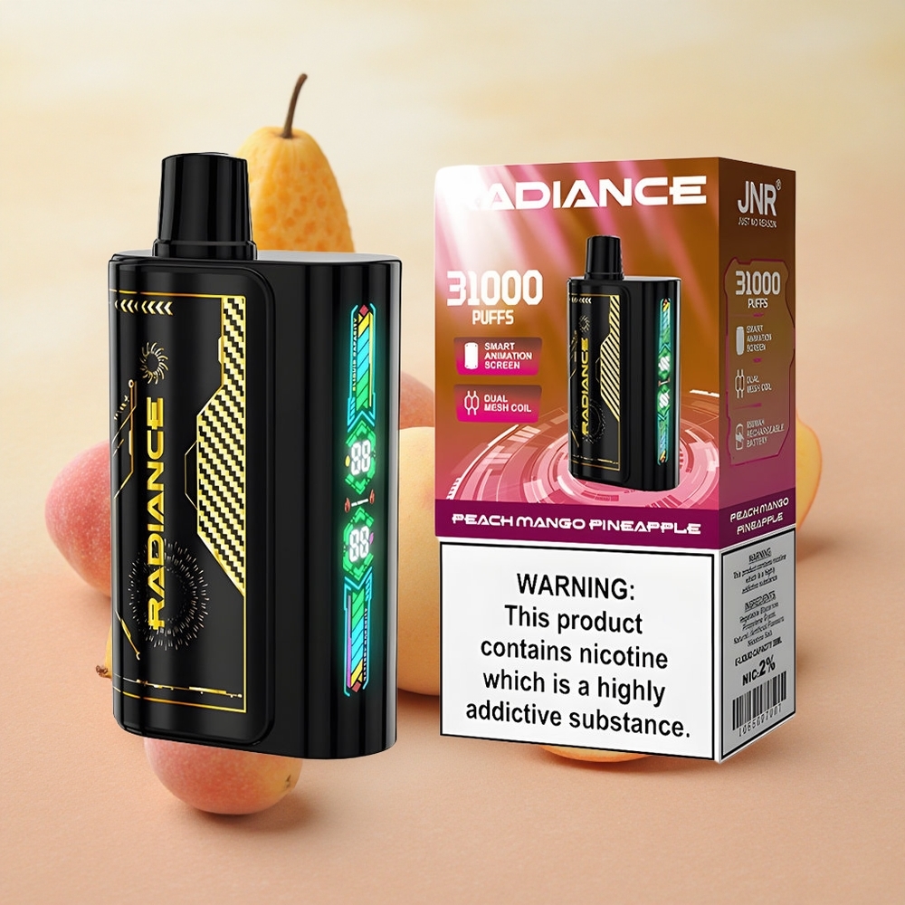 JNR Radiance 31000 Puffs 28ml E-liquid Capacity Peach Mango Pineapple