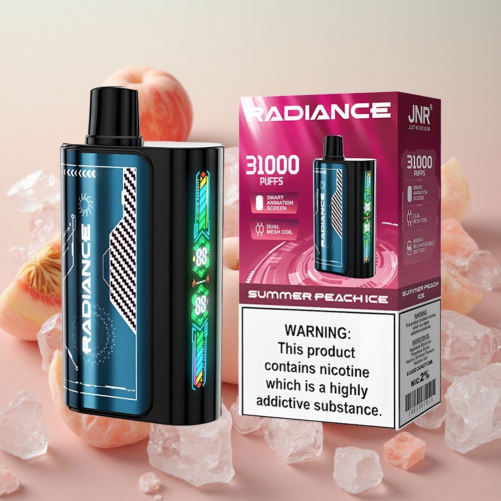 JNR Radiance 31000 Puffs 28ml E-liquid Capacity Summer Peach Ice