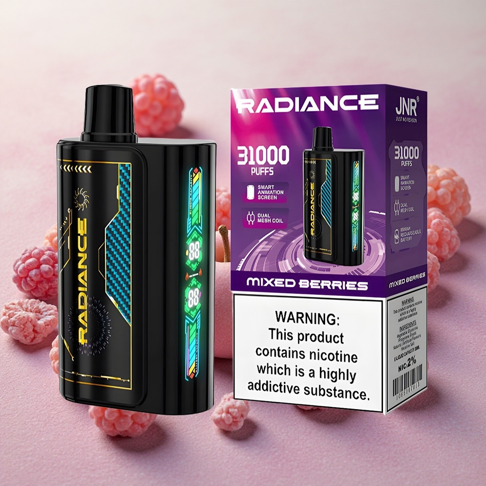 JNR Radiance 31000 Puffs Dual Mesh Coil 28ml E-liquid Capacity Mixed Berries