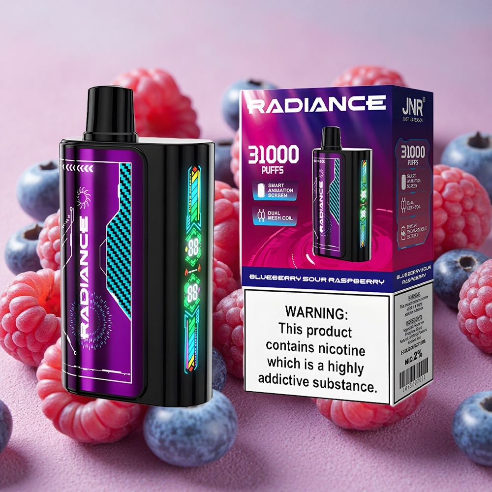 JNR Radiance 31000 Puffs Dual Mesh Coil Blueberry Sour Raspberry