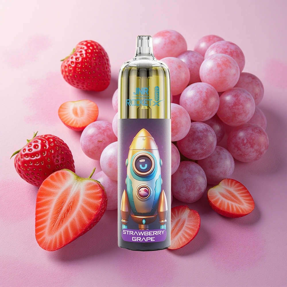 JNR Rocket-X 12400 Puffs 25ml E-liquid Capacity 850mAh Battery Strawberry Grape