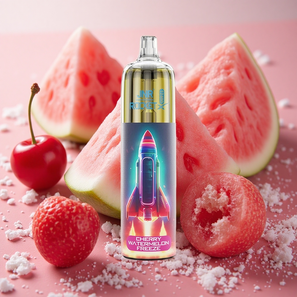 JNR Rocket-X 12400 Puffs 25ml E-liquid Capacity Mesh Cherry Watermelon Freeze