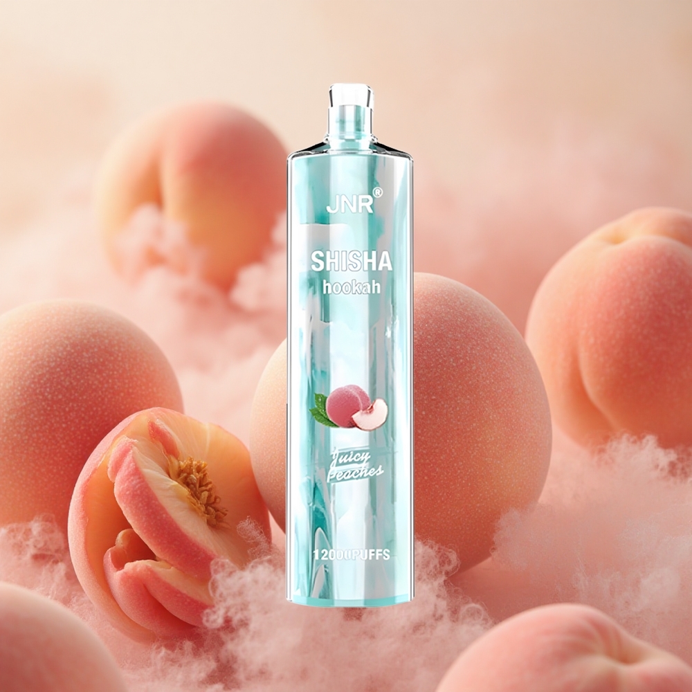 JNR Shisha Hookah 12000 Puffs 24ml E-liquid Capacity Juicy Peaches