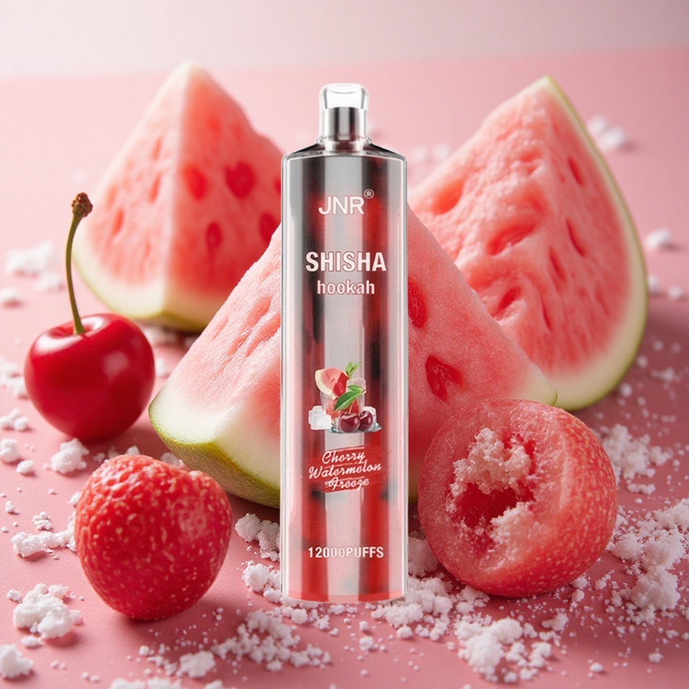JNR Shisha Hookah 12000 Puffs 750mAh Battery Type-C Cherry Watermelon Freeze