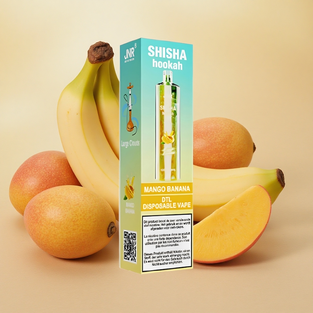 JNR Shisha Hookah 12000 Puffs 750mAh Battery Type-C Mango Banana