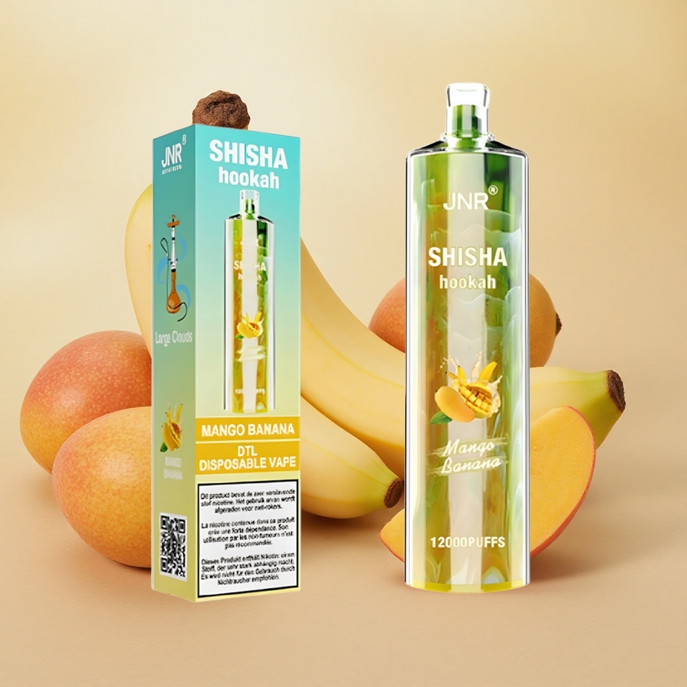 JNR Shisha Hookah 12000 Puffs 750mAh Battery Type-C Mango Banana