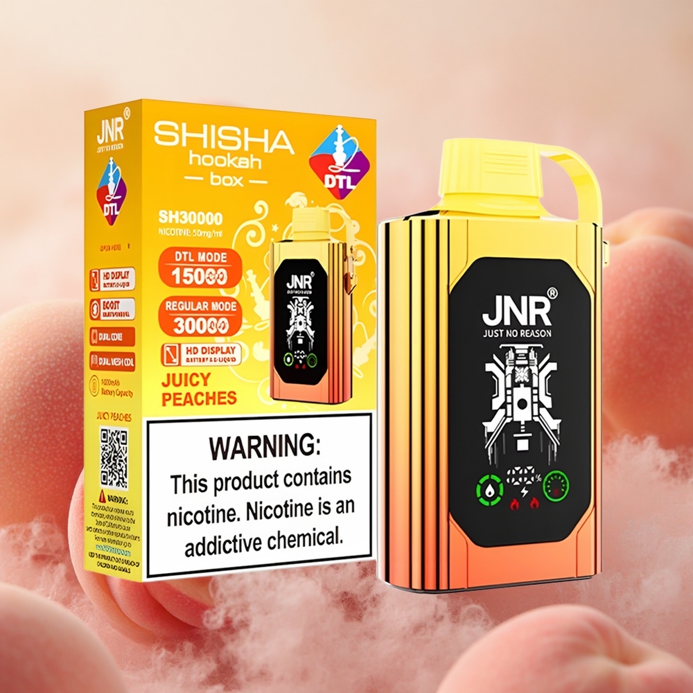 JNR Shisha Box 20500 Puffs Dual Mesh HD Juicy Peaches