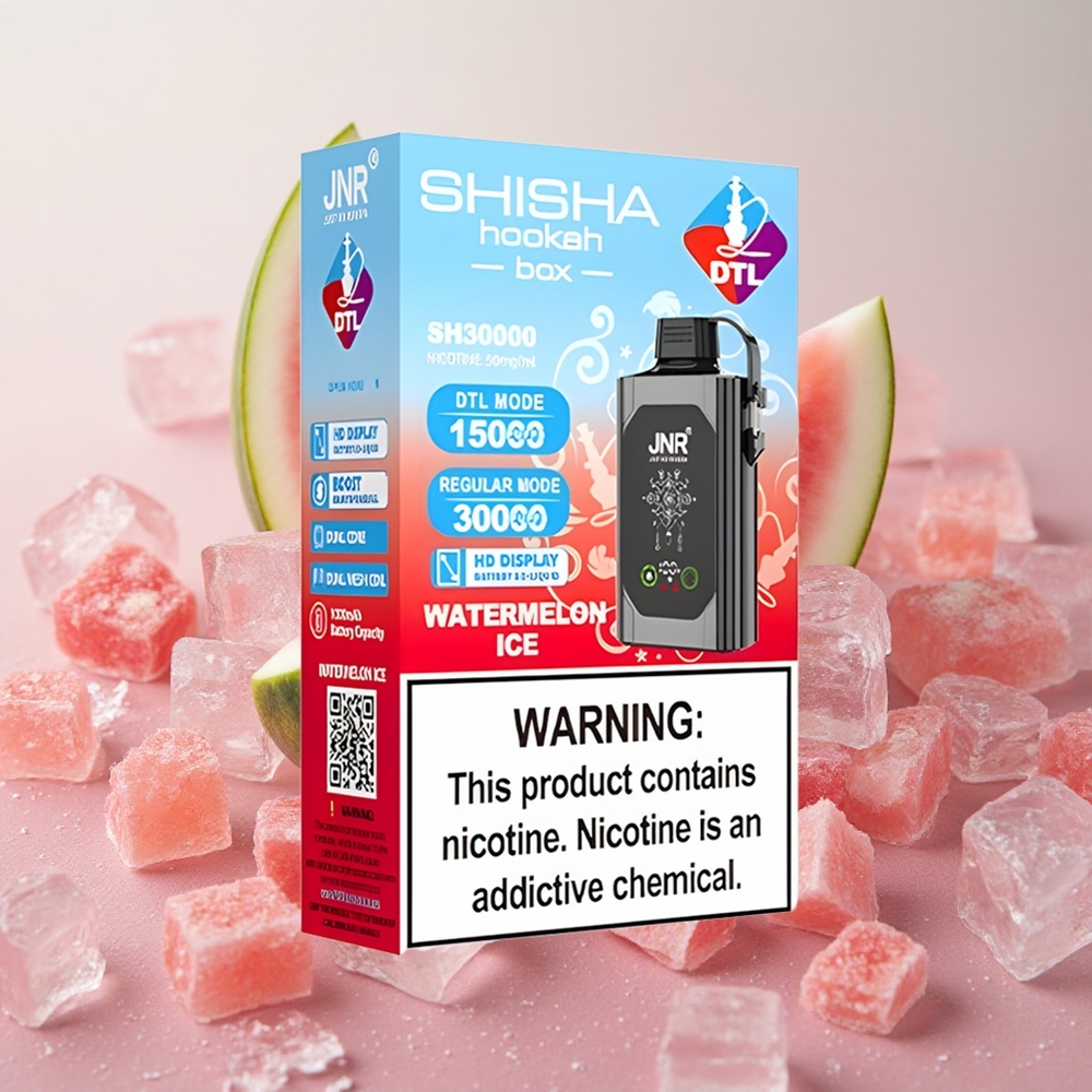 JNR Shisha Hookah 20500 Puffs Dual Mesh Coil Type-C Watermelon Ice
