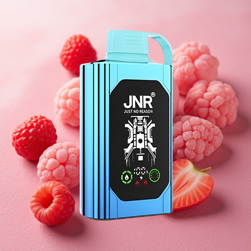 JNR Shisha Hookah 20500 Puffs Dual Mesh HD Display Strawberry Raspberry Candy