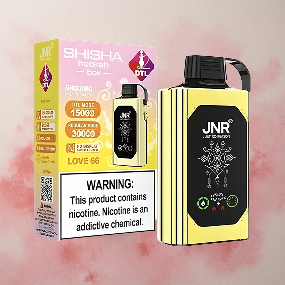 JNR Shisha Hookah 20500 Puffs HD Display Dual Mesh Coil Love 66