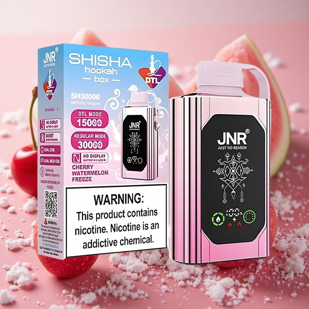 JNR Shisha Hookah 20500 Puffs HD Display Type-C Cherry Watermelon Freeze