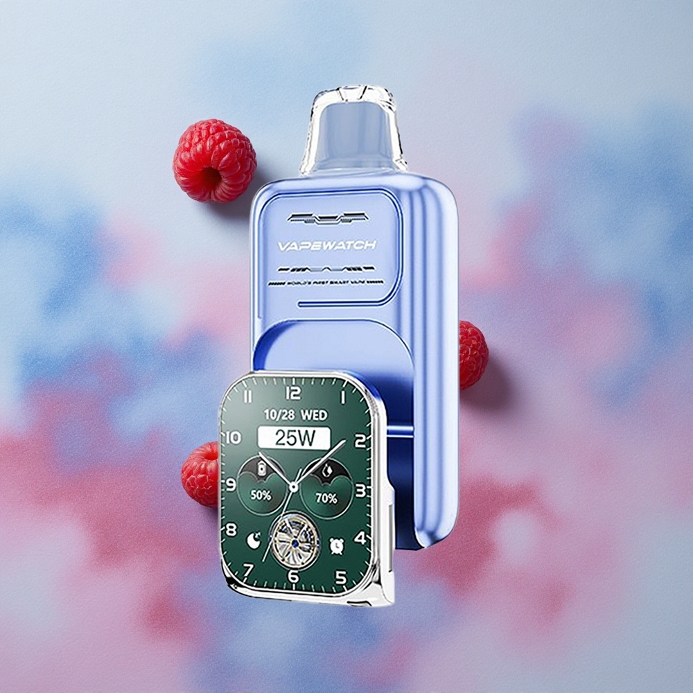 JNR VapeWatch 30000 Puffs 19ml E-liquid Capacity Dual Mesh Blue Razz Ice
