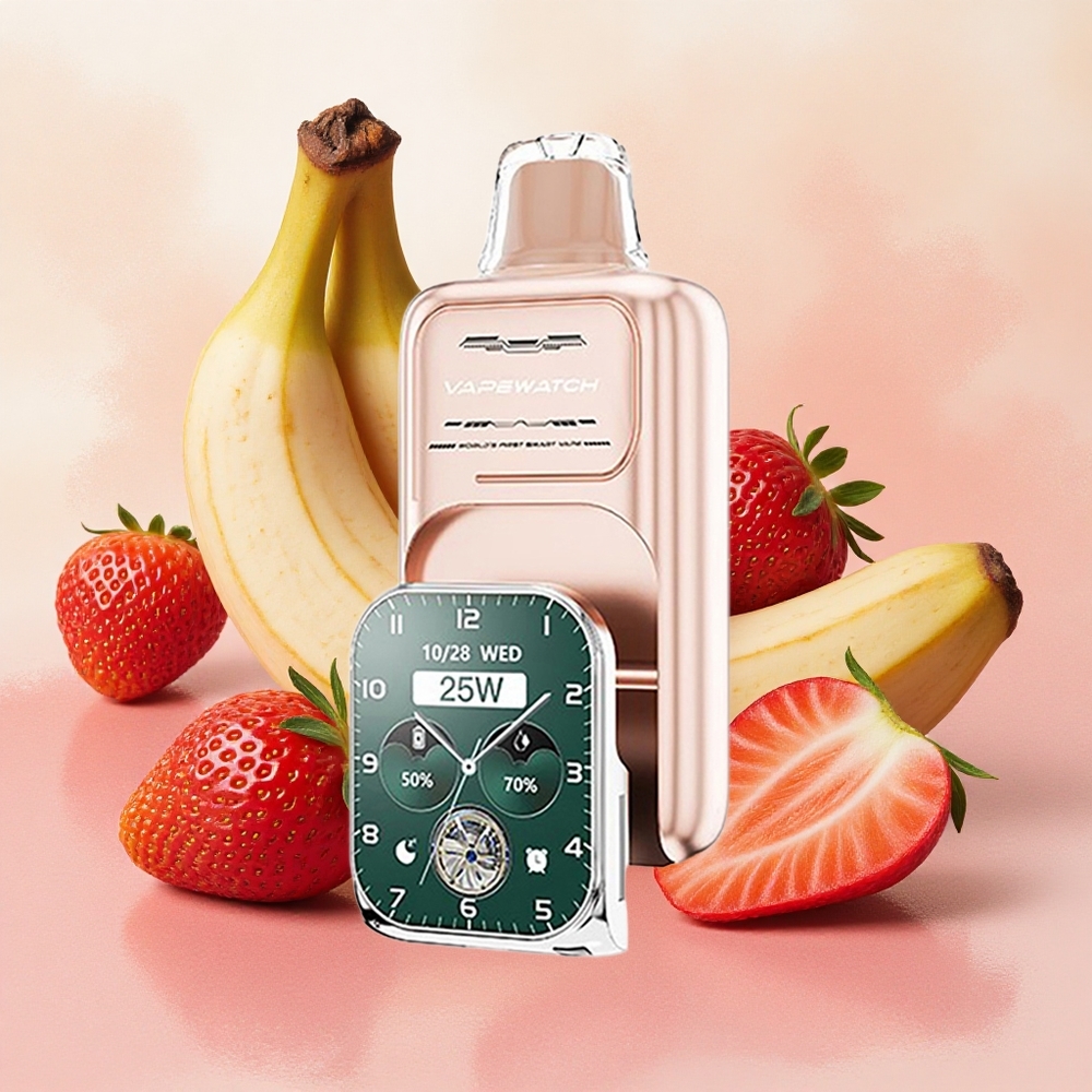 JNR VapeWatch 30000 Puffs 19ml E-liquid Capacity Strawberry Banana