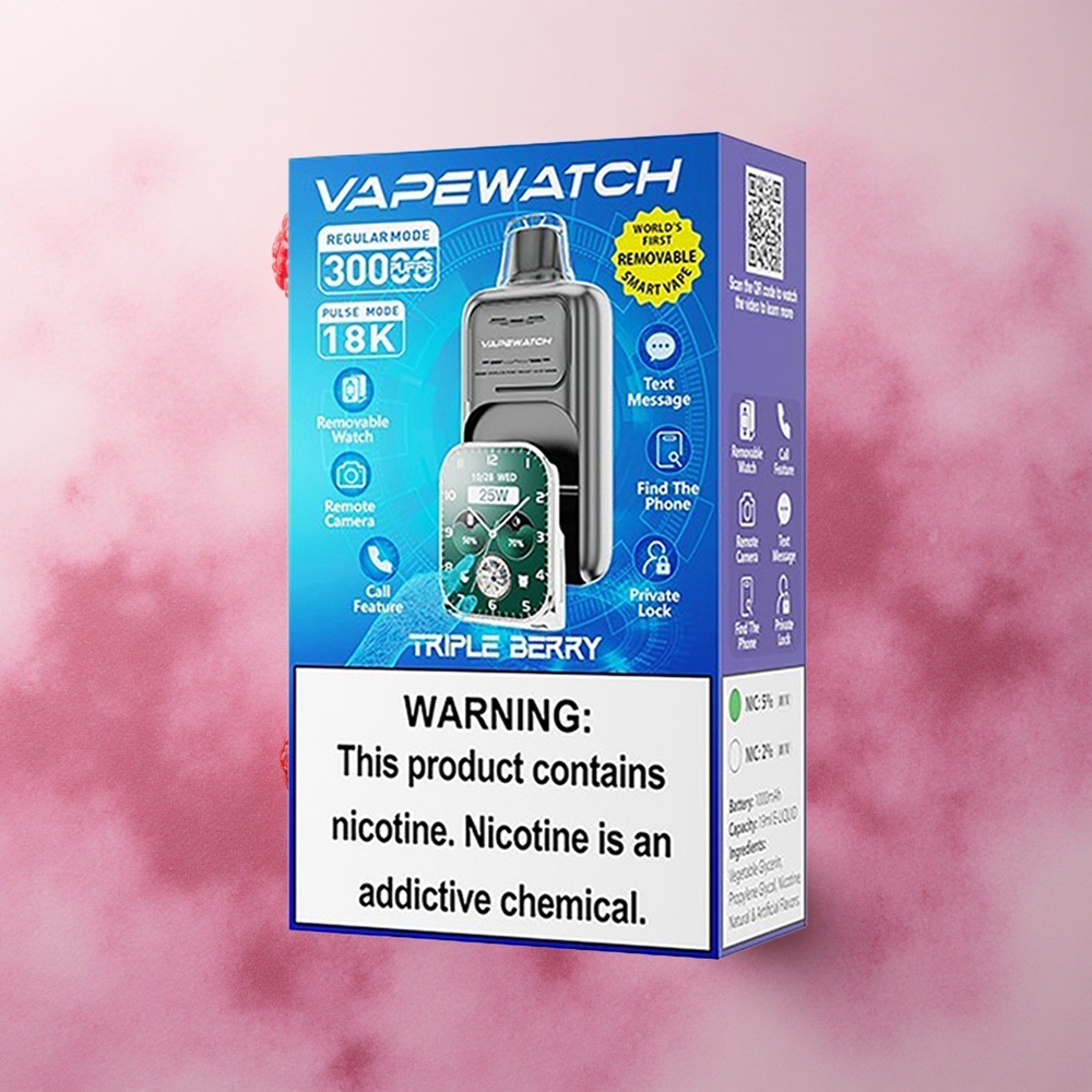 JNR VapeWatch 30000 Puffs 19ml E-liquid Capacity Triple Berry