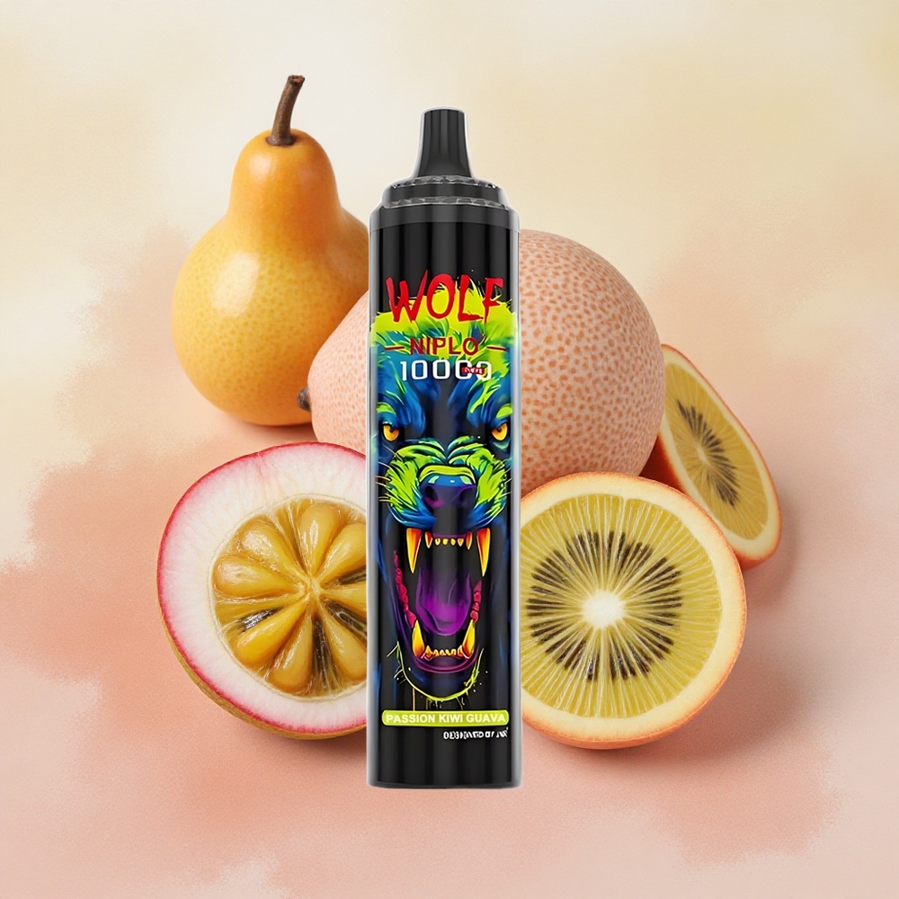 JNR Wolf Niplo 10000 Puffs 20ml E-liquid Capacity Passion Kiwi Guava