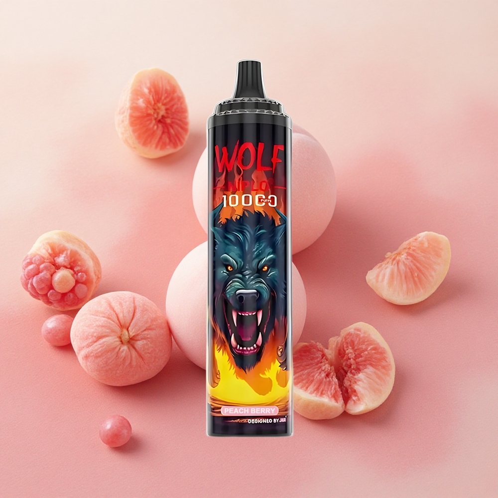 JNR Wolf Niplo 10000 Puffs 20ml E-liquid Capacity Peach Berry