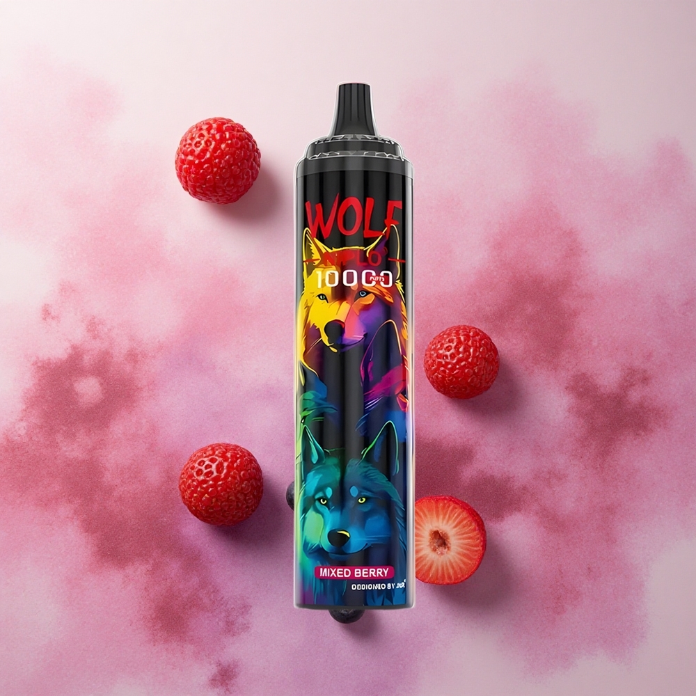 JNR Wolf Niplo 10000 Puffs Mesh 20ml E-liquid Capacity Mixed Berry