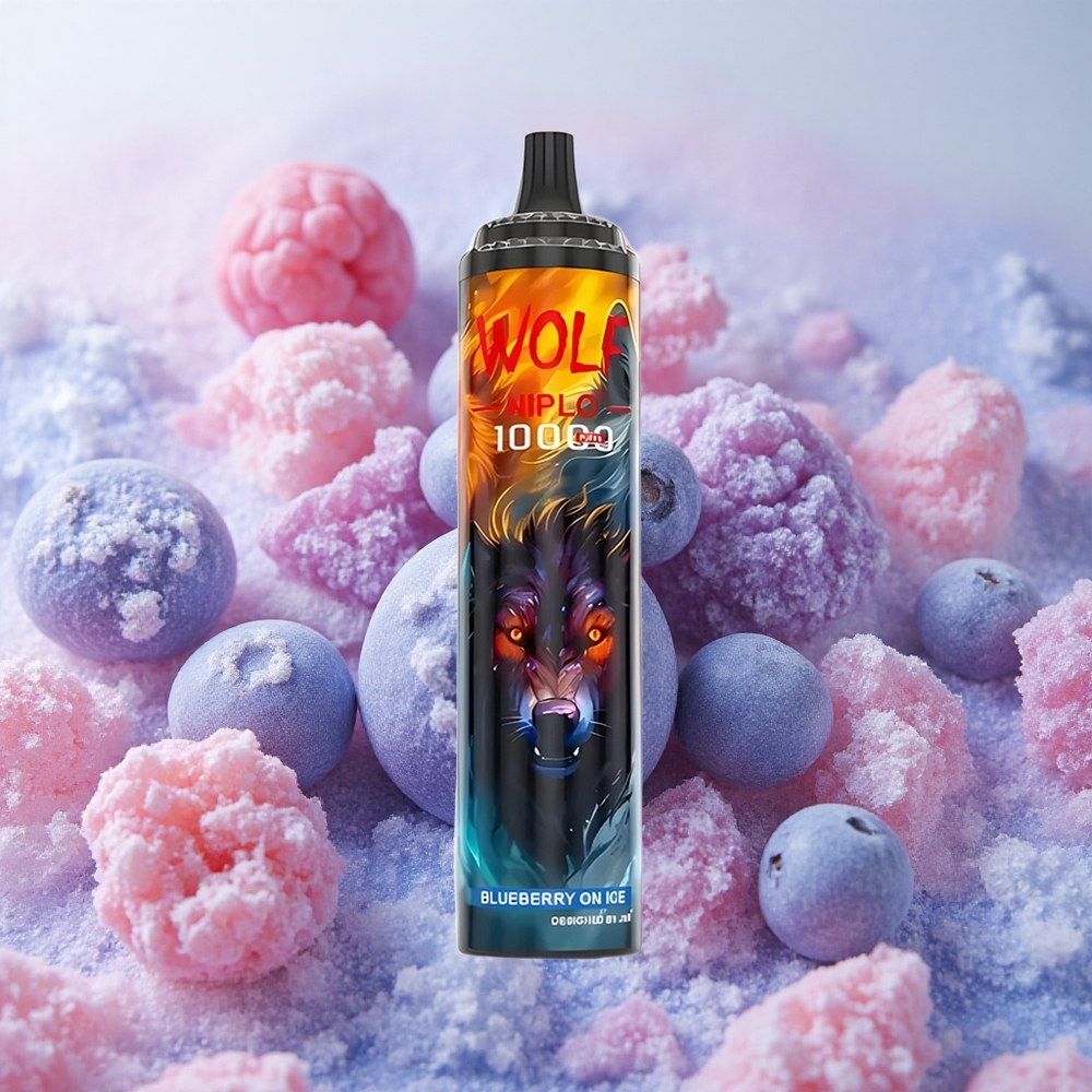 JNR Wolf Niplo 10000 Puffs Mesh Coil Blueberry On Ice