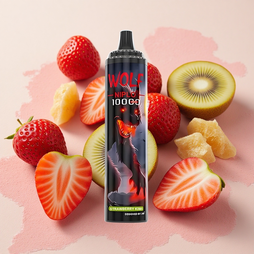 JNR Wolf Niplo 10000 Puffs Mesh Strawberry Kiwi