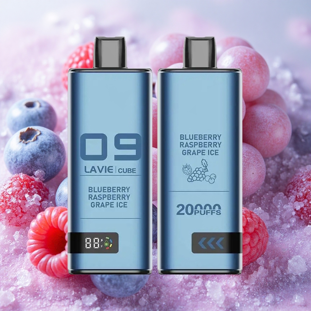 Lavie Cube 20000 Puffs 28ml E-liquid Capacity Blueberry Raspberry Grape Ice
