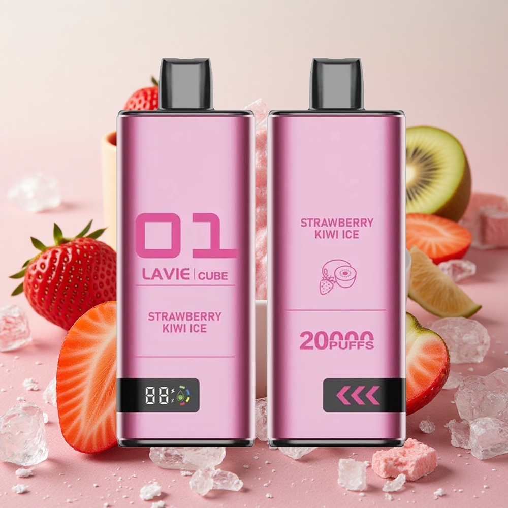 Lavie Cube 20000 Puffs 28ml E-liquid Capacity Strawberry Kiwi Ice