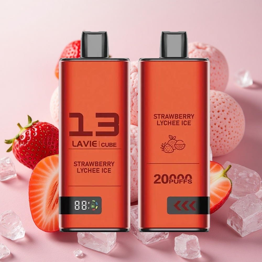 Lavie Cube 20000 Puffs 28ml E-liquid Capacity Strawberry Lychee Ice