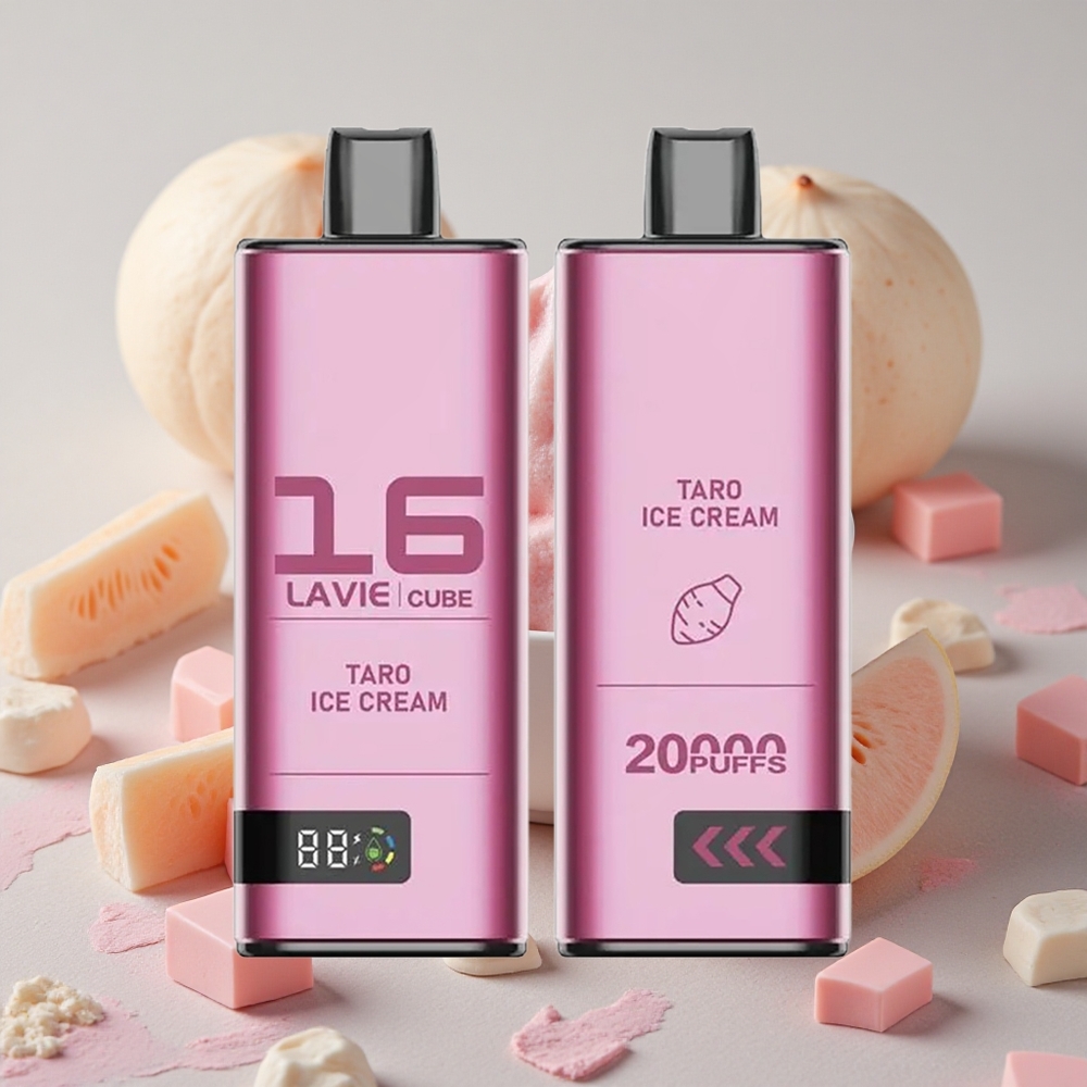 Lavie Cube 20000 Puffs 28ml E-liquid Capacity Taro Ice Cream