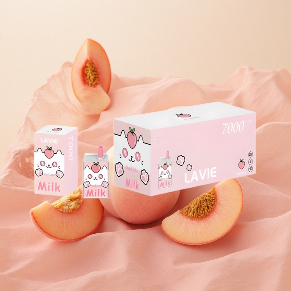 LAVIE Milk 7000 Puffs 16ml E-liquid Capacity Peach Juice