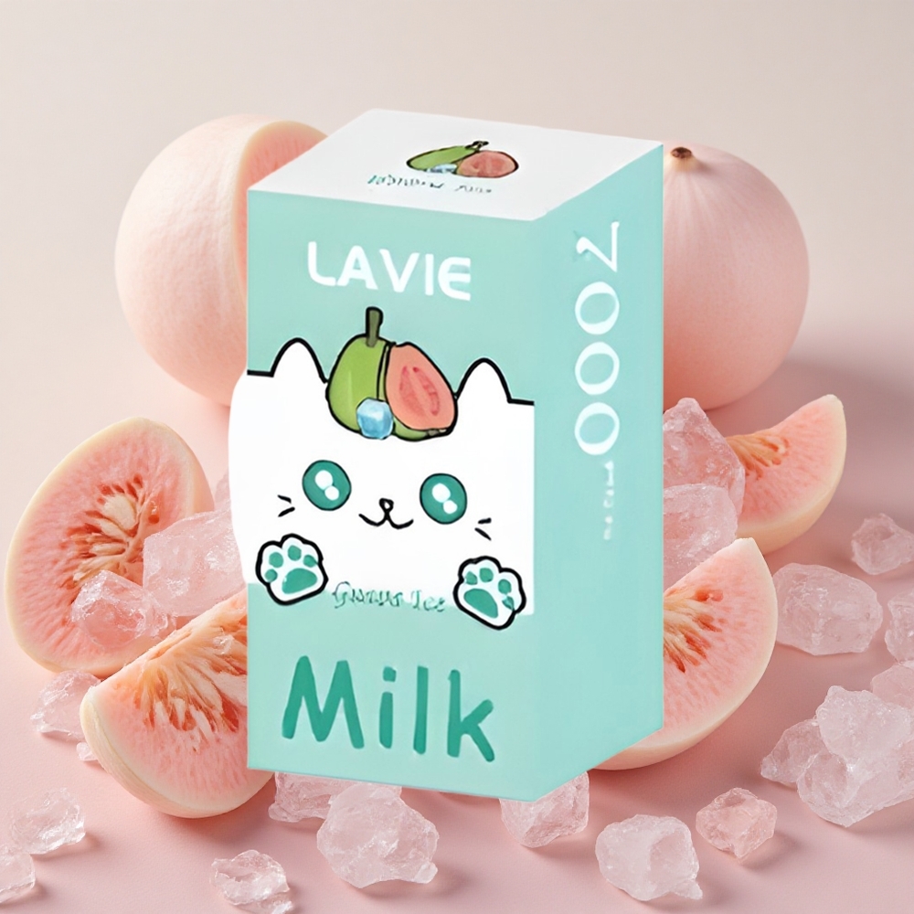 LAVIE Milk 7000 Puffs 16ml E-liquid Capacity Rechargeable Guava Ice