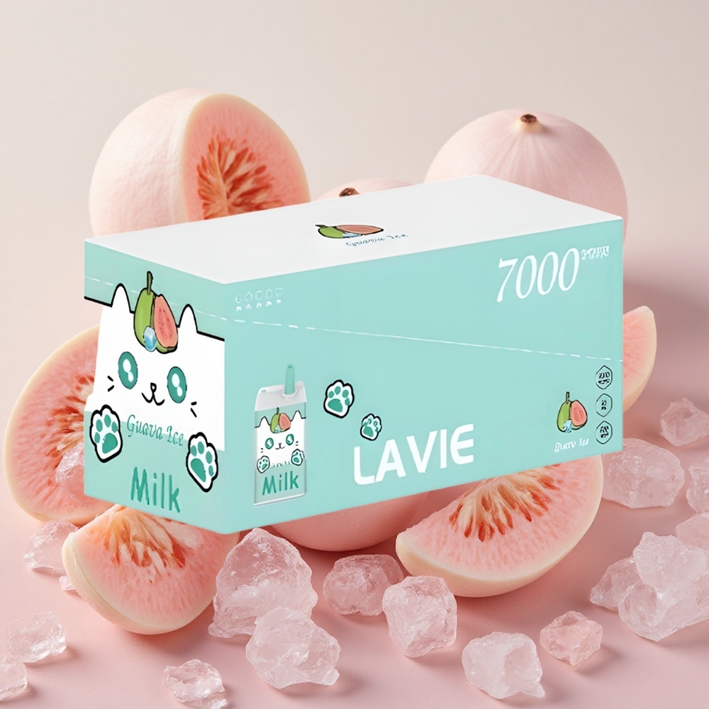 LAVIE Milk 7000 Puffs 16ml E-liquid Capacity Rechargeable Guava Ice