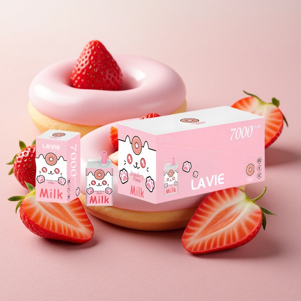 Lavie Milk 7000 Puffs Type C Rechargeable Strawberry Donut