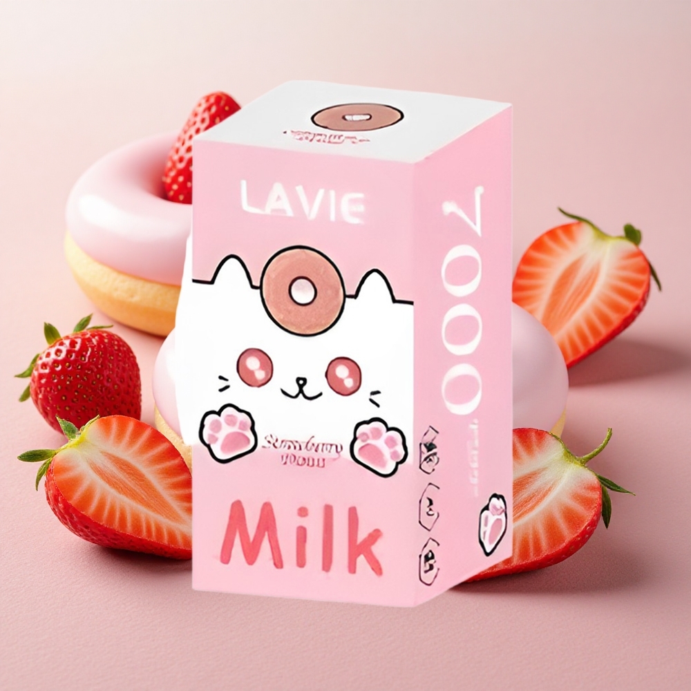Lavie Milk 7000 Puffs Type C Rechargeable Strawberry Donut
