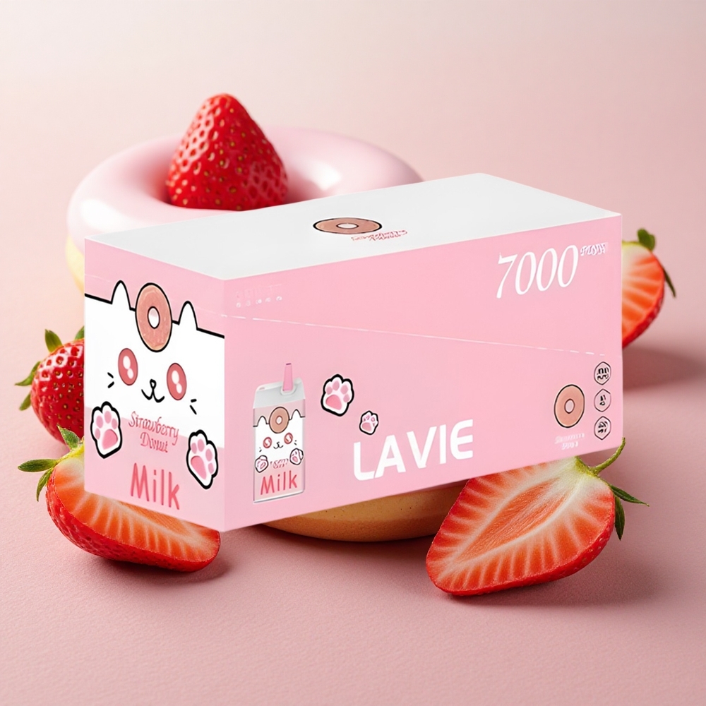 Lavie Milk 7000 Puffs Type C Rechargeable Strawberry Donut