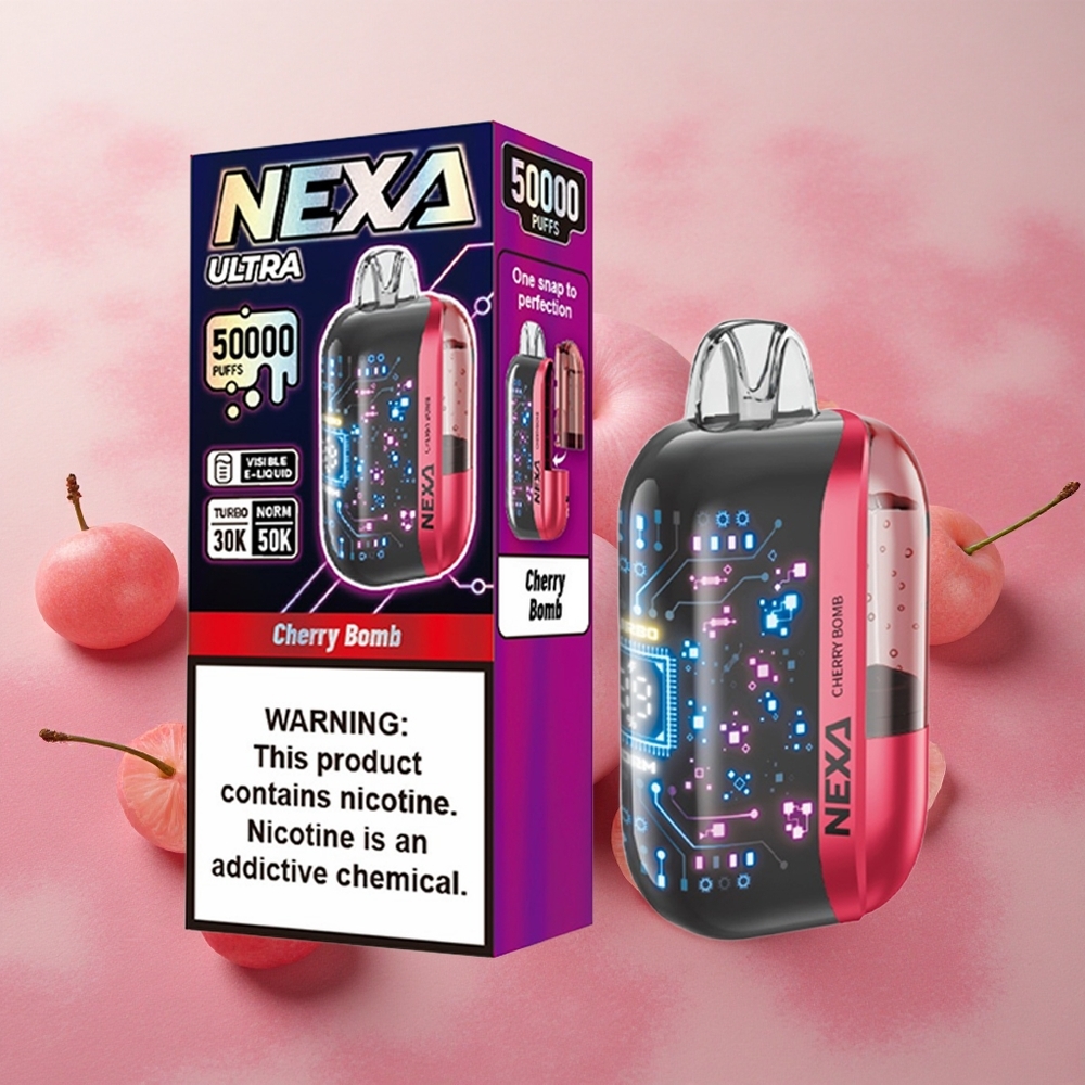 NEXA Ultra 50000 Puffs 20ml E-liquid Capacity 5% Nicotine Cherry Bomp