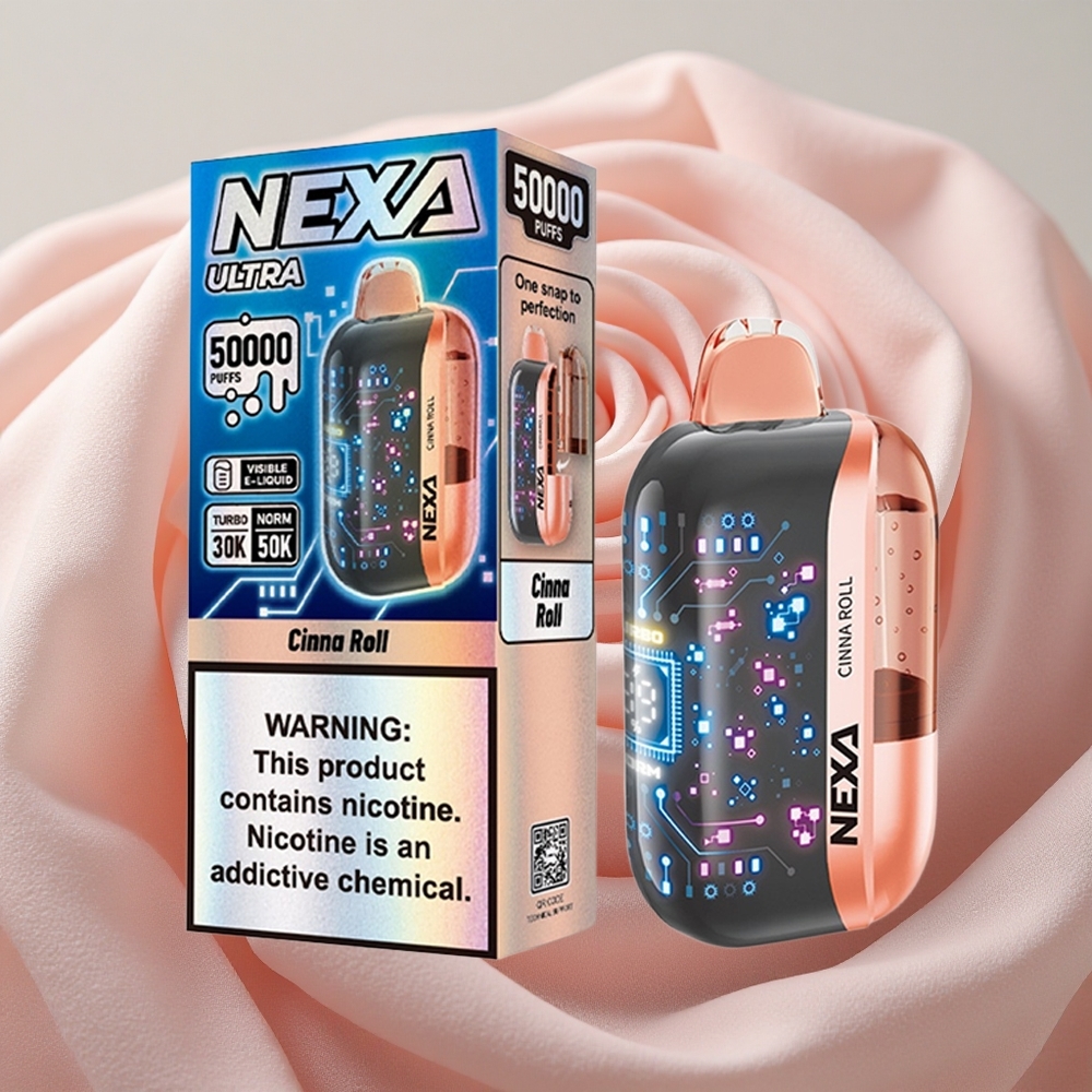 NEXA Ultra 50000 Puffs 20ml E-liquid Capacity 5% Nicotine Cinna Roll