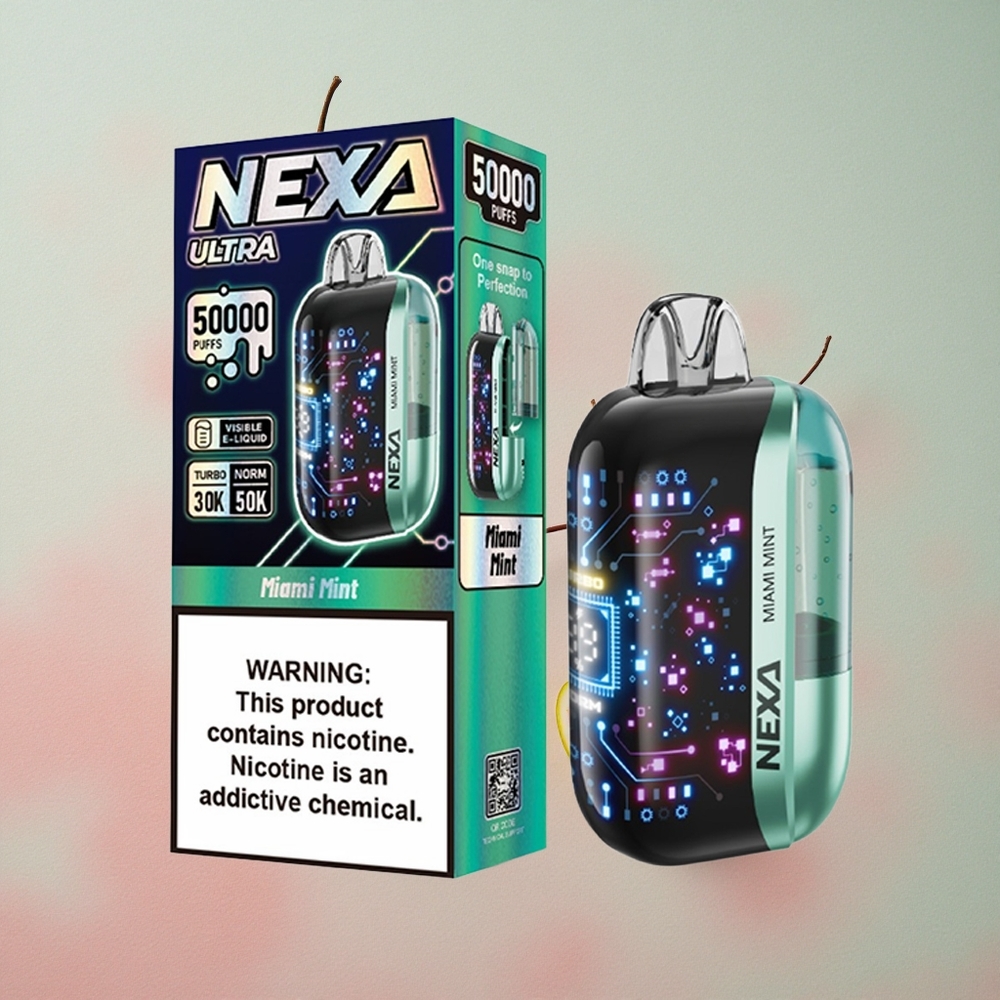 NEXA Ultra 50000 Puffs 20ml E-liquid Capacity 5% Nicotine Miami Mint Disposable Vape