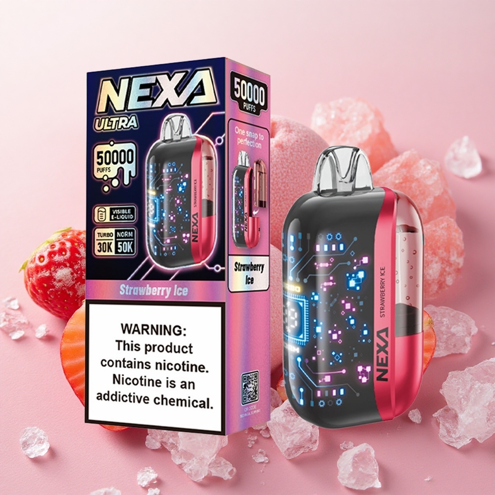 NEXA Ultra 50000 Puffs 20ml E-liquid Capacity 5% Nicotine Strawberry Ice Disposable Vape