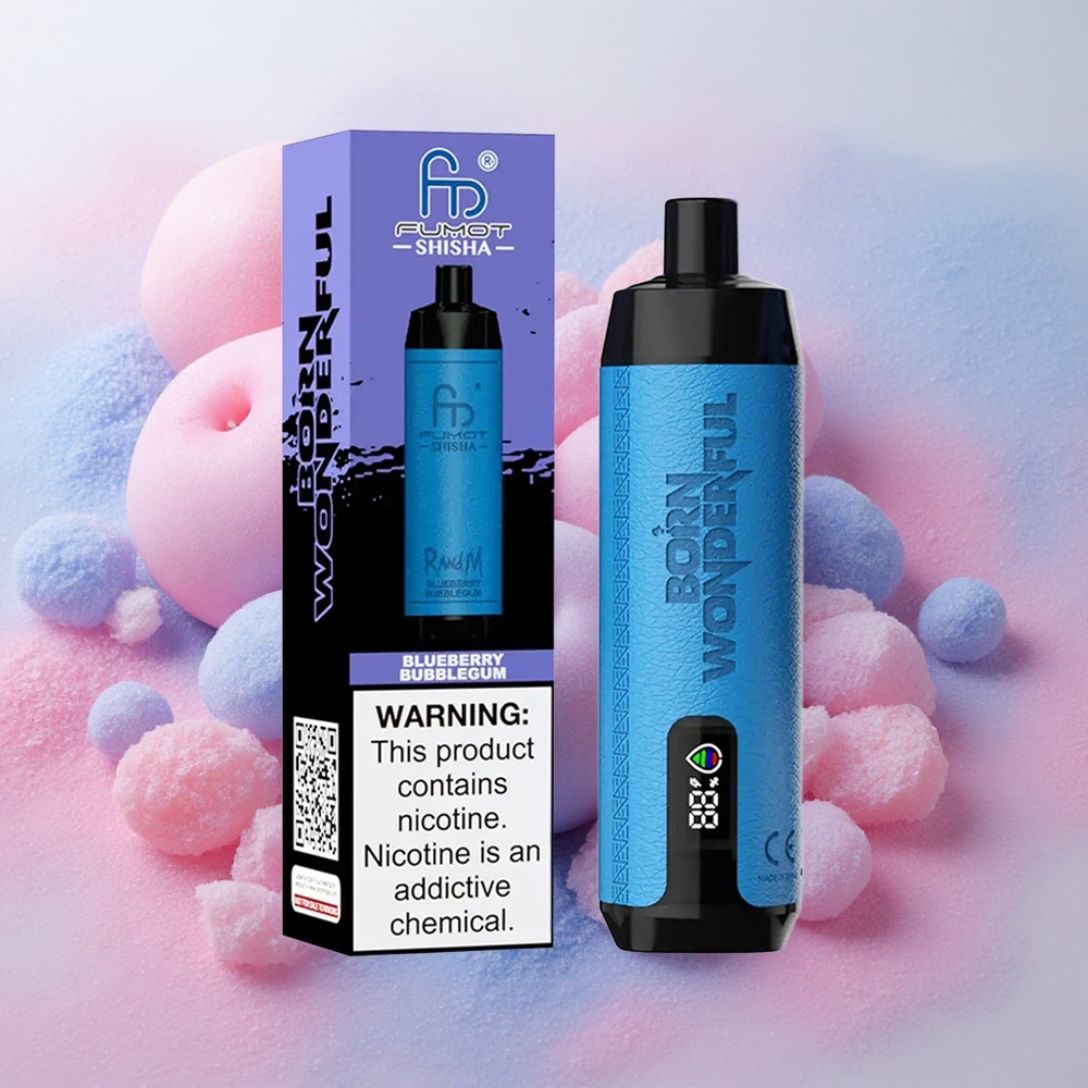 RandM Fumot Shisha 10000 Puffs 18ml E-liquid Capacity Disposable Vape Blueberry Bubblegum