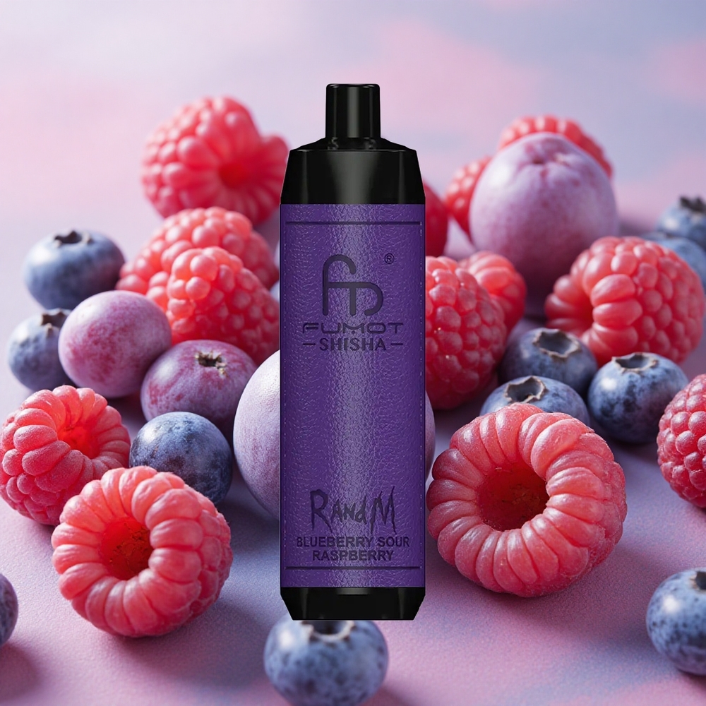 RandM Fumot Shisha 10000 Puffs 18ml E-liquid Capacity Disposable Vape Blueberry Sour Raspberry